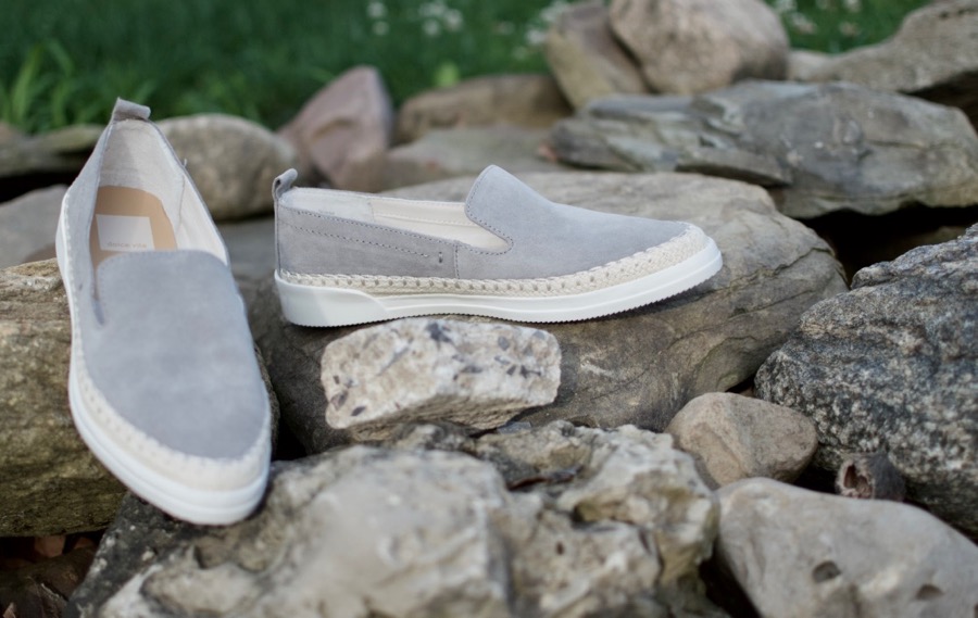Dolce Vita Gray Slip-ons With Braid Trim