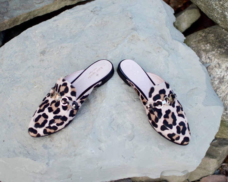 Kate Spade Pink Leopard Mules