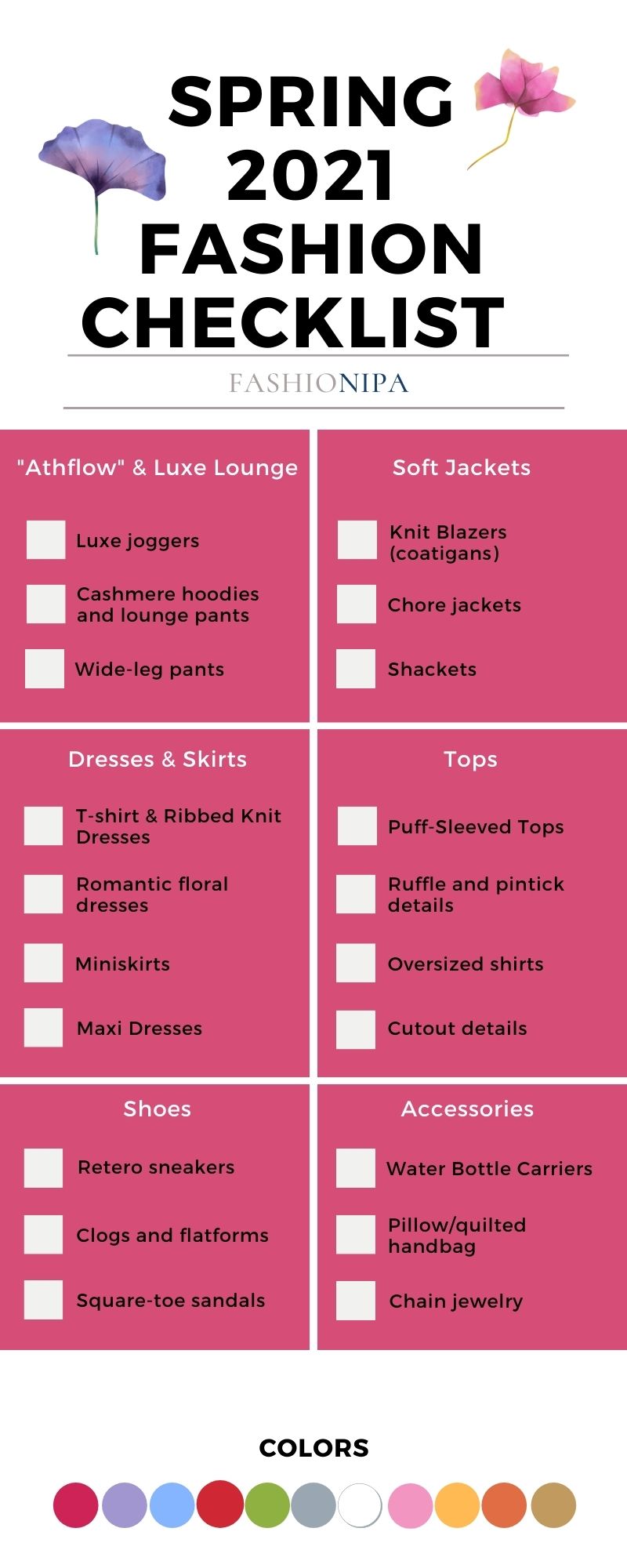 Spring 2021 Fashion Checklist