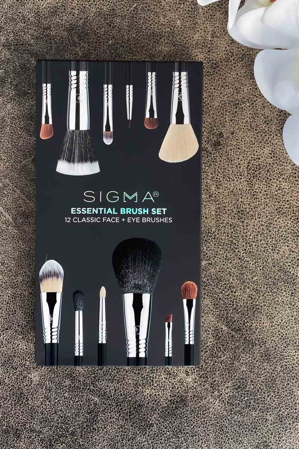 Box of 10 Sigma Makeup brushes.