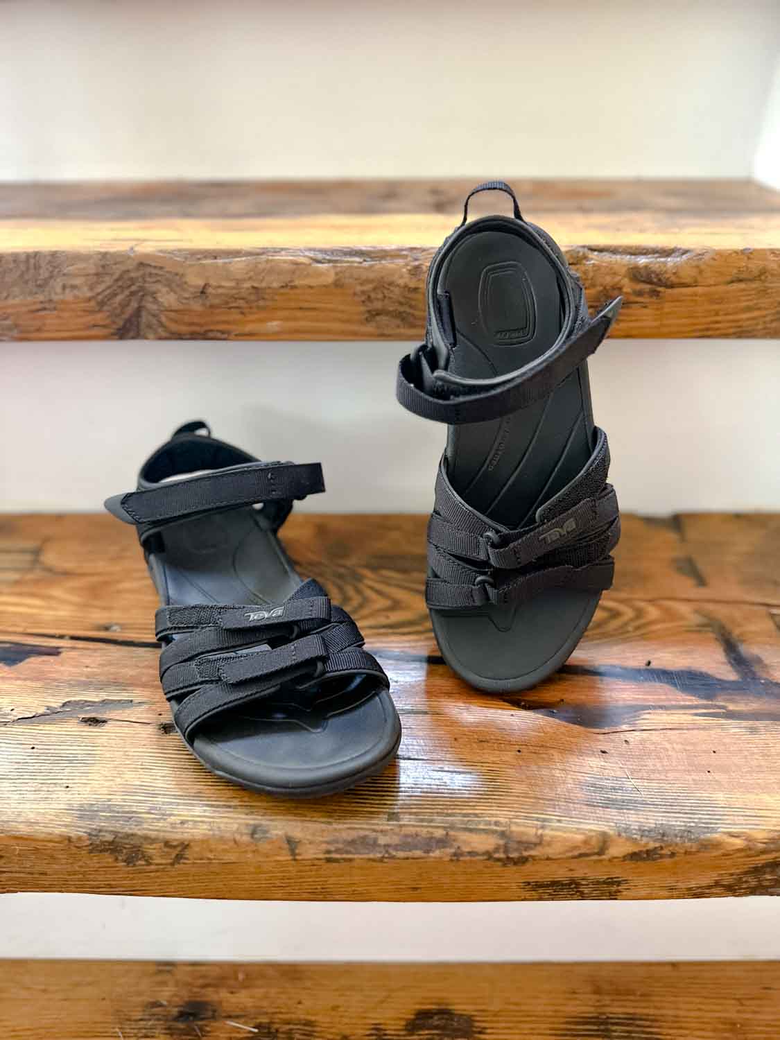 Image of black Teva Tirra sandals.