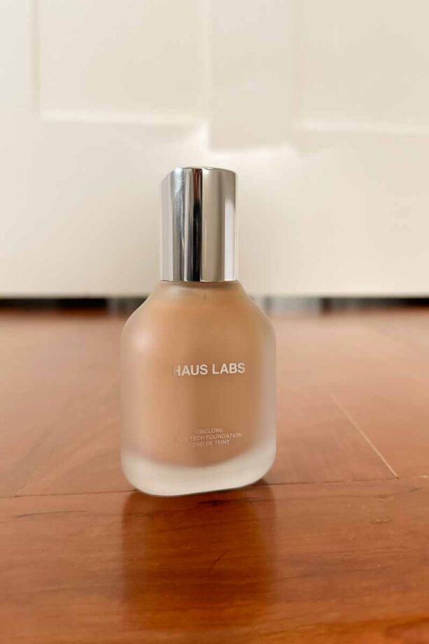 Bottle of Haus Labs by Lady Gaga's foundation.