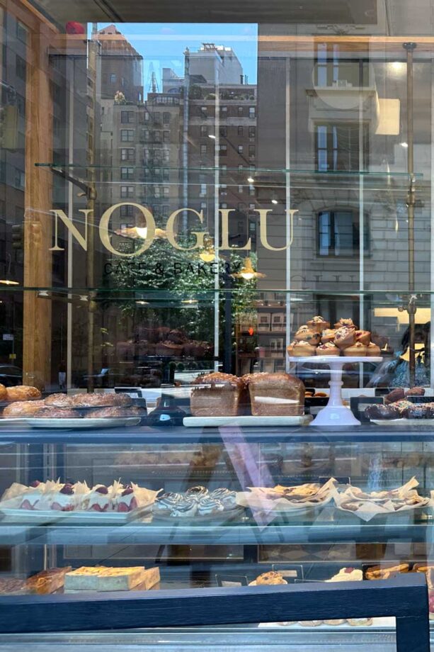 NOGLU bakery window display.