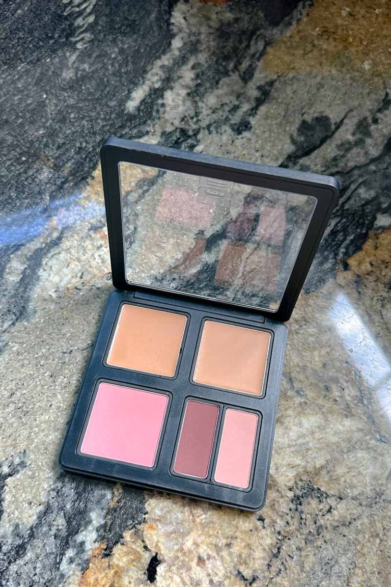 MOB Beauty palette including two foundations, a blush and two eyeshadows.